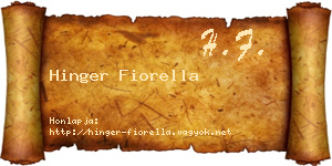 Hinger Fiorella névjegykártya